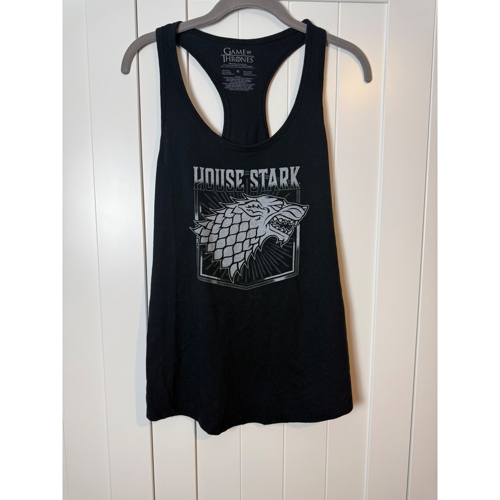 Game of Thrones House Stark‎ Womens Black Racerback Tank Top XL